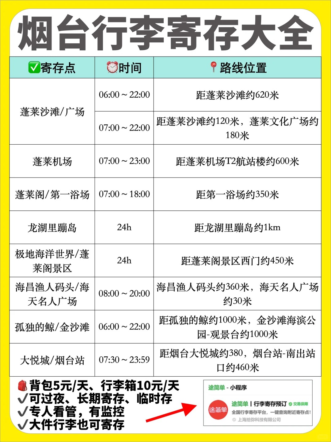 途简单行李寄存