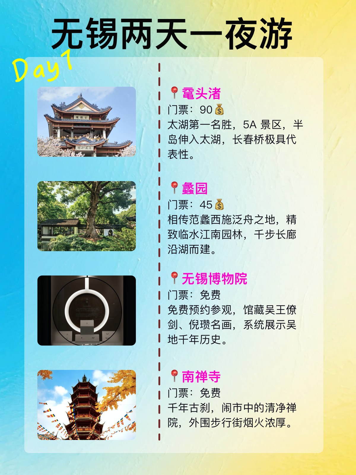 无锡｜2天1夜保姆级攻略超详细